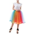 thumbnail image 1 of Jupes Femmes Colorées Mignonnes Mode Fête Jupe Arc-en-Ciel Robe Jupe Vêtements Femmes Rouge m, 1 of 4
