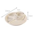 thumbnail image 3 of ievspot 4 Grid Dinner Plate Food Contact Grade Compartment Design Plastic Portable Breakfast Tray, 3 of 4