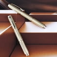 thumbnail image 6 of YeekTok 1 Pc Moonman Brass Slub Fountain Pen Metal Travel Pocket Short Ink Pen F Nib 0.5mm, 6 of 10