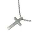 thumbnail image 6 of Mens Small Stainless Steel Cross Pendant Religious Necklace 3mm Chain (18 Inch), 6 of 6