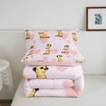 thumbnail image 4 of Erosebridal Mongoose Comforter Set,Cartoon Zoo Animal Bedding Set Twin,Farm Mongoose Reversible Duvet Insert,Love Heart Quilt with 1 Pillowcase Lightweight, 4 of 6