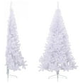 thumbnail image 2 of vidaXL Demi-Arbre de Noël Artificiel avec Support Blanc 210 cm PVC, 2 of 5