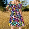 thumbnail image 4 of Horse racing colorful jockey squares Sleeveless Dress Bride dresses dresses summer evening dress woman Dress for girls, 4 of 7