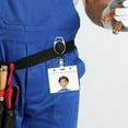 thumbnail image 5 of SUSUchens ID Badge Holder with Clip Badge Reels Retractable Heavy Duty ID Card Vertical Lanyard Holder Name Tag Holder Office Supplies (Style A), 5 of 12