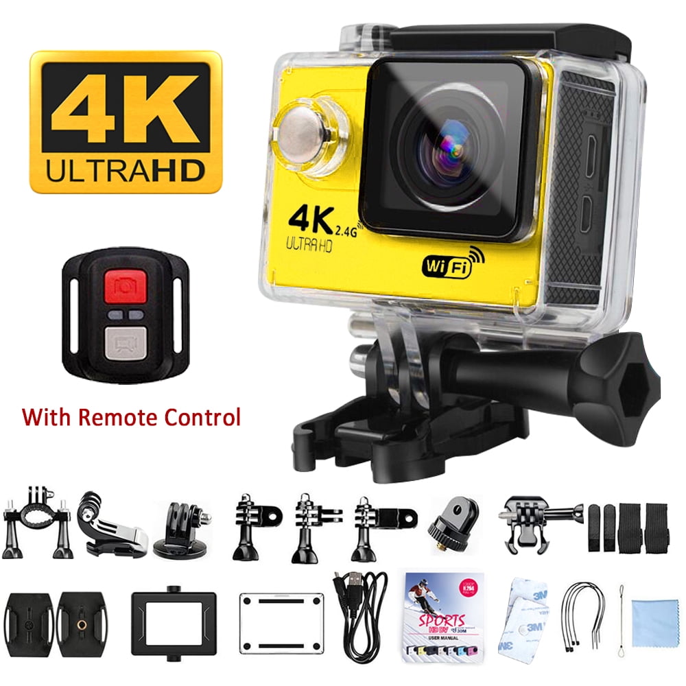 4k 1080p Wifi Outdoor Sport Action Camera Ultra Hd Waterproof Dv Camcorder 12mp Extreme Underwater Video Cam Walmart Canada