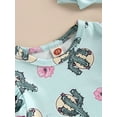 thumbnail image 6 of Coduop Infant Baby Girls Short Sleeve Bodysuit Jumpsuit Newborn Cattle Print Playsuit,with Headband, 6 of 9