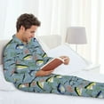thumbnail image 6 of Disketp Various Wild Sea Fish Mens Pajama Set, Soft Warm Long Sleeve Sleepwear, Cozy Button-Down Pjs for Men-Large, 6 of 7