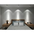 thumbnail image 3 of AG Trade Dundee Deco White Honeycomb PVC 3D Wall Panels, Decorative Wall Paneling Sample, 9" x 9", 3 of 3