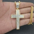 thumbnail image 6 of Lovelords Hip Hop Iced Out Bling Big Jesus Cross Pendant Necklaces Religious 14K Yellow Gold Chains For Man Hiphop Jewelry, 6 of 9