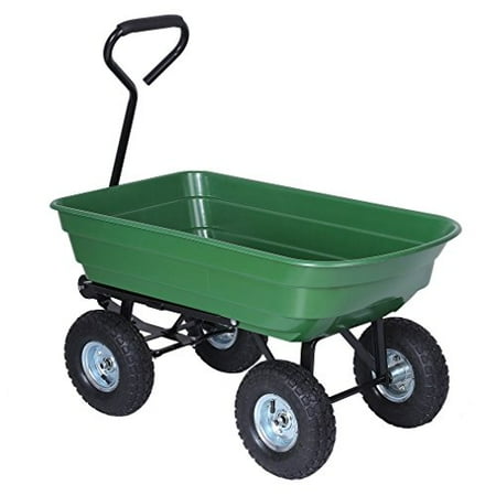 Homgrace Garden Carts 650lb Heavy Duty Dump Cart Lawn Trailer