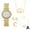 Golden, variant on Luxury Watches Set for Her - Stylish Jewelry Collection with Necklace, Earrings, Bracelet