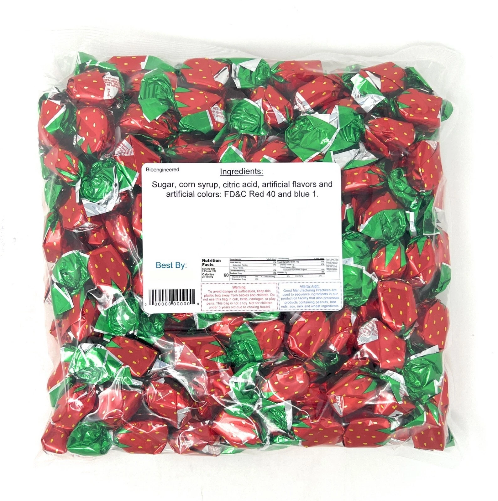 YANKEETRADERS® Strawberry Filled Wrapped Hard Candy - 2 lbs.