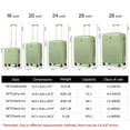thumbnail image 6 of Hanke 28 Inch Luggage Large Suitcase With Spinner Wheels Tsa Luggage Suitcases Traveler's Choice Hard Case Luggage For Women & Men Rolling Checked Luggage(Bamboo Green), 6 of 9