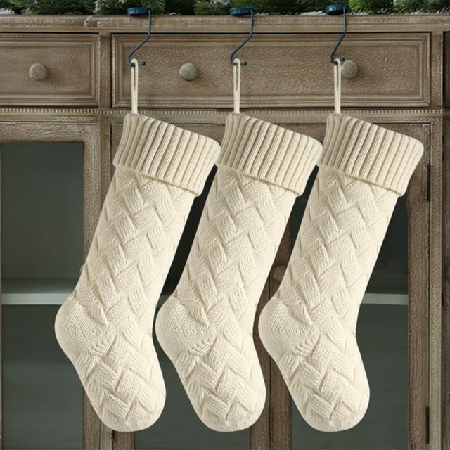 Dvkptbk 3Pcs 18in Holiday Party Decor Xmas Party Favors Xmas Santa Stocking Xmas Hanging Socks Xmas Tree Decorations Socks Candy Bag Rustic Stocking Decorations Bag The Stocking Home Decor