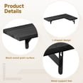 thumbnail image 3 of 3 Pcs Corner Floating Shelves for Wall, Black L-Shaped Rustic Wood Storage, Space Saving Wall Mounted Display for Living Room Bedroom Kitchen, Paulownia Decor Set, 3 of 5