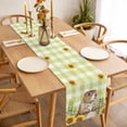 thumbnail image 3 of Groundhog Day Table Runner - 48 Inch Long Yellow Plaid Sunflower Spring Floral Cotton and Linen Blended Dress Scarves Farmhouse Table Runner for Kitchen Dining, Coffee Table, 13" x 48", 3 of 8