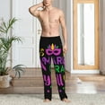 thumbnail image 6 of Lsque Mardi Gras with Flamingo Print Men's Pajama Pants, Lounge Pant - Comfortable Home Wear,Elastic Waistband, Stylish Design-X-Large, 6 of 9