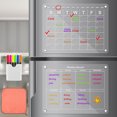 thumbnail image 1 of 2 Pcs Calendrier Magnétique en Acrylique pour Réfrigérateur Planches de Planification Magnétiques en Acrylique Transparent Tableau Effaçable à Sec Réutilisable avec 6 Marqueurs Porte-Stylo Magnétique Serviette pour Maison Bureau, 1 of 10
