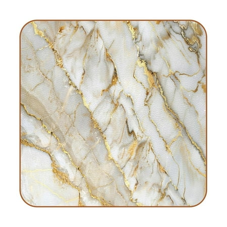 

Coasters for Drinks Coasters for Coffee Table Drink Coasters 6-Pc Classic White Gold Marble