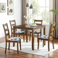 thumbnail image 6 of Pioneer Flower Seat Covers for Dining Room Chairs Set Of 4,Stretch Printed Washable Chair Seat Cover with Elastic Ties and Button,Removable Waterproof Couch Cushion Covers, 6 of 6
