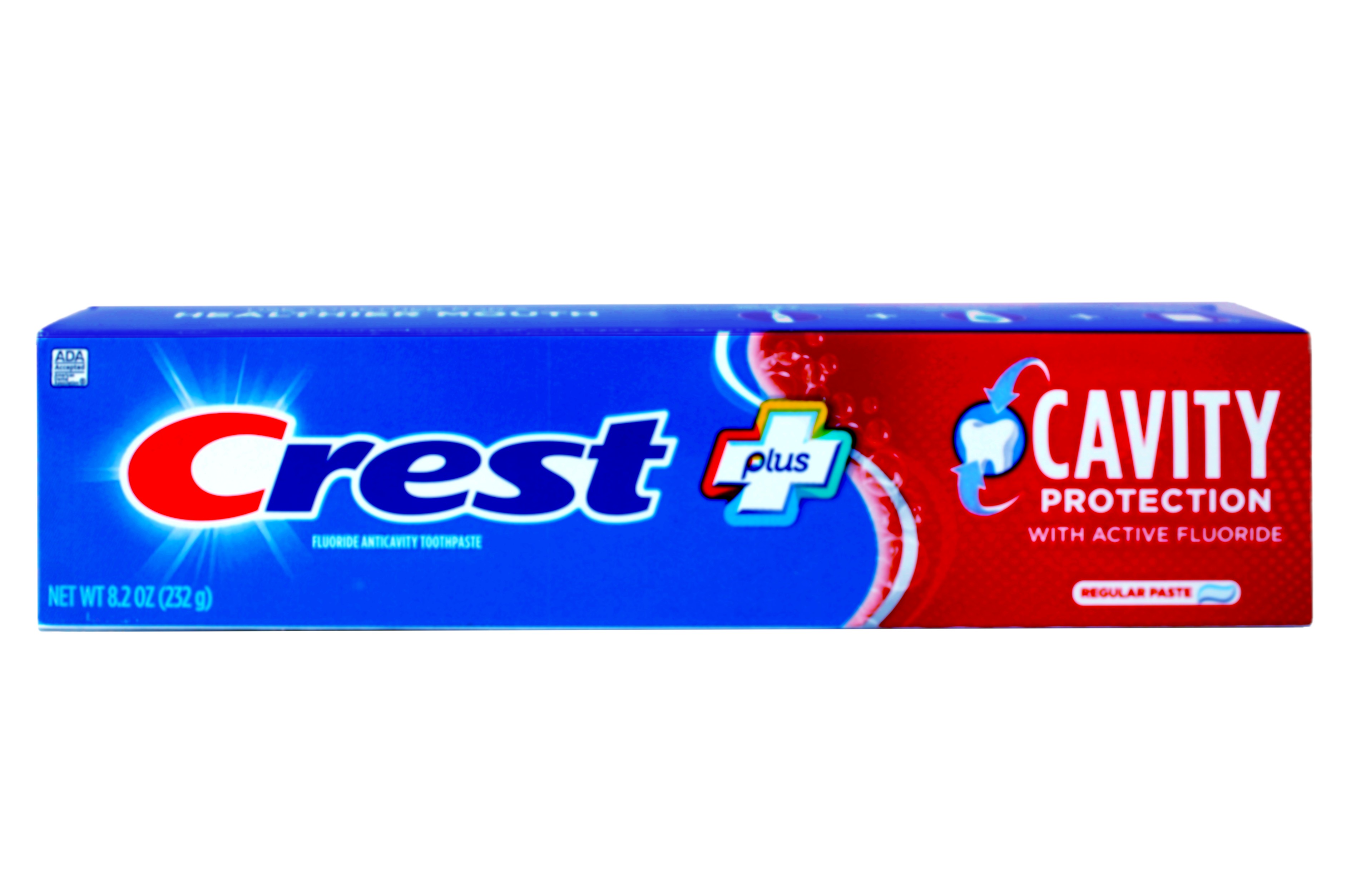 CrestFluoride Cavity Protection Toothpaste, TSF6&nbsp;8.2 Ounce (4 Pack), Regular Paste, Bulk Toothpaste