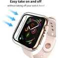 thumbnail image 6 of moogdieeo 2 Pack Case Built in Tempered Glass Screen Protector Compatible with Apple Watch SE 2 (2024)/SE/Series 6/Series 5/Series 4 44mm, Hard PC Case Overall Protective Cover- Transparent, 6 of 12