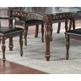 thumbnail image 2 of Bed Frame Formal 1pc Dinner Table w 2x Leaves Only Brown Finish Antique Design Rubberwood Large Family Dinner Room Furniture, 2 of 5