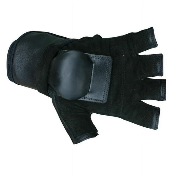 Hillbilly Wrist Guard Gloves - Black - Half Finger (Xl)