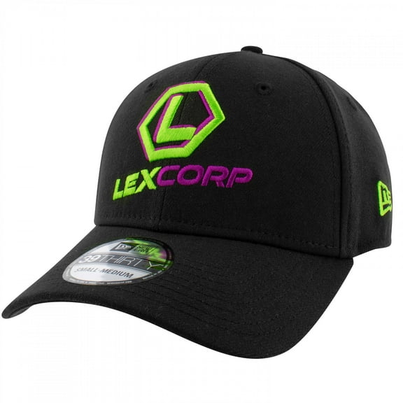 Lex Luther LexCorp Logo New Era 39Thirty Fitted Hat-Small/Medium