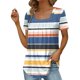 thumbnail image 1 of Gibobby Playera de Verano para Mujer Tops verano para mujer, cuello cuadrado, plisado, frente, manga corta, túnica, camisas S 2XL(Amarillo,CH), 1 of 4