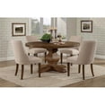 thumbnail image 2 of Alpine Furniture Kensington 60" Round Solid Pine Dining Table in Walnut, 2 of 5