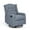 Charcoal/Black, variant on GDF Studio Houck Contemporary Fabric Tufted Wingback Swivel Recliner, Charcoal and Black