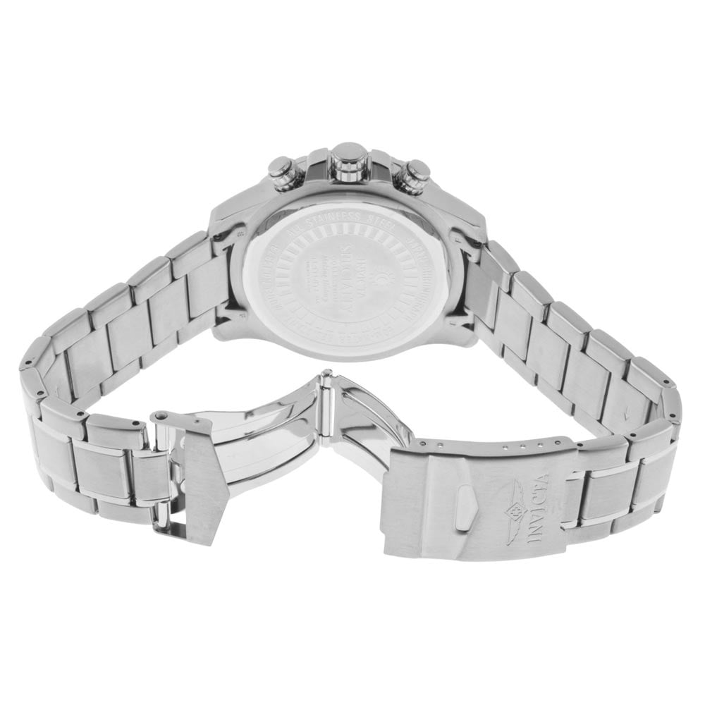 Invicta Men's Specialty Steel Bracelet & Case Quartz Black Dial Analog Watch 14875