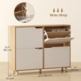 thumbnail image 3 of HOMCOM Armoire à Chaussures, Armoire de Rangement pour Chaussures avec 4 Tiroirs Basculants, Naturel, 3 of 10