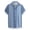 Blue, variant on BUWTTED Mens Dress Shirts Button Down Stripe Short Sleeve Casual Summer Comfort Breathable Collar Blue Shirts L