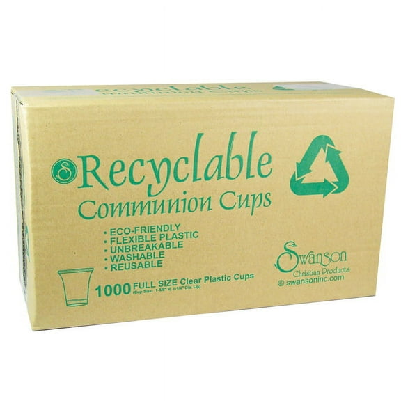 Swanson Christian Supply 112618 Communion Cup Recyclable & Reuseable, 1.37 in.