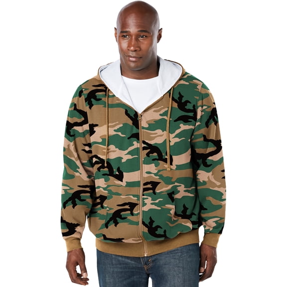 Boulder Creek By Kingsize Men's Big & Tall  Full-Zip Thermal Hoodie