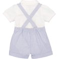 thumbnail image 2 of Traje Formal para bebé niño, mono con pajarita para caballero, pantalones cortos, traje de esmoquin para boda, pastel, lavado, vestido azul claro, 90cm TUNC Sencillez, 2 of 5