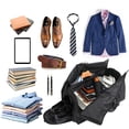 thumbnail image 1 of Portatrajes de Viaje, Bolsas de Ropa Convertibles, Plegable, Impermeables, Bolsa de Lona Colgante 2 en 1, Bolsa de Viaje con Compartimento para Zapatos, 1 of 4