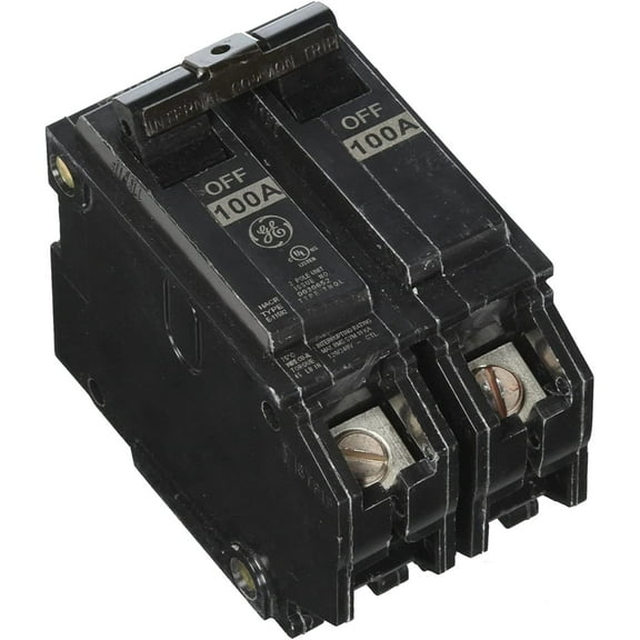 GE 100A 2-Pole Circuit Breaker TV205232 - Standard Electrical Breaker - 100 Amp, 240 V