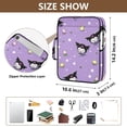 thumbnail image 3 of Haosy Accordion File Organizer Zipper Binder 500 Sheet 6-Tab Expanding File Folder Multi-Pocket 1.2 Inch 3 Ring Adorable Demon and Ice Cream, 3 of 7