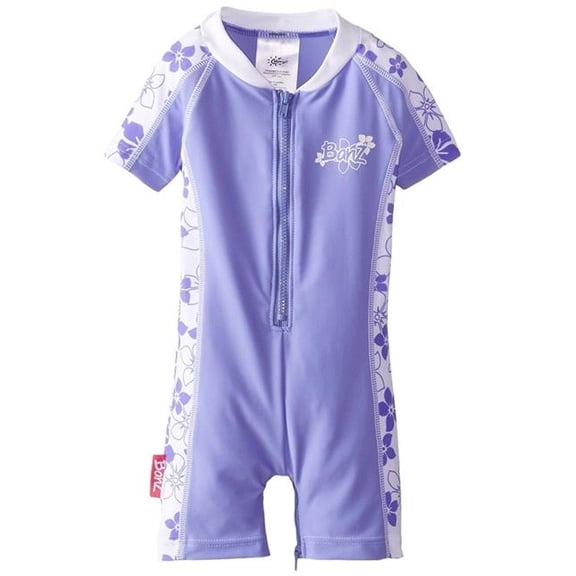 Banz BZ14-S1-LV-0 Baby Swimsuit, Lavender Floral - Size 0