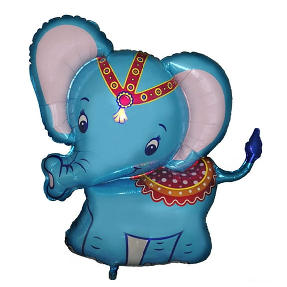 34 inch Baby Elephant - Blue Foil Mylar Balloon - Party Supplies Decorations