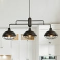 thumbnail image 6 of JONATHAN Y Levi 40.5" 3-Light Industrial Farmhouse Iron Linear LED Pendant, Oil Rubbed Bronze, 6 of 10