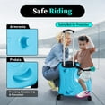 thumbnail image 4 of YIYIBYUS 20 Inch Blue Children's Suitcase Kids Ride-On Suitcase Spinner Luggage Kids Trunk for 1-6 years old, 4 of 10