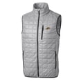 thumbnail image 2 of Men's Cutter & Buck Gray Akron RubberDucks Rainier PrimaLoft Eco Insulated Full-Zip Puffer Vest, 2 of 3
