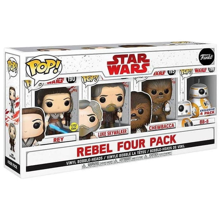 Funko POP! Star Wars Rey, Luke Skywalker, Chewbacca & BB-8 Vinyl 