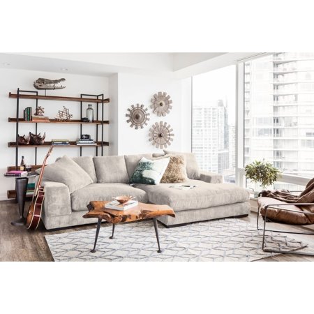 Aurelle Home Reversible Deep Seat Contemporary Sectional Sofa