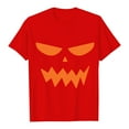 thumbnail image 4 of Mens T Shirts Halloween Pumpkin Graphic Print Loose Short Sleeve Crew Neck Casual Comfortable Tops Fall Outdoor Activities Mens Shirts Red L, 4 of 4