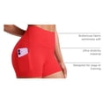 thumbnail image 4 of Shorts CRZ YOGA Butterluxe tiro alto 7.5 cm con bolsillos L Rojo, 4 of 5